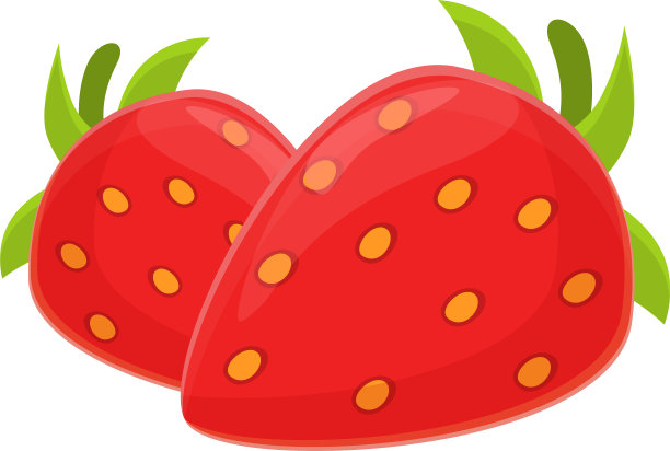 早餐草莓图标卡通风格图片下载