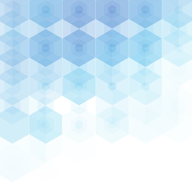 蓝色的六面体几何图片下载