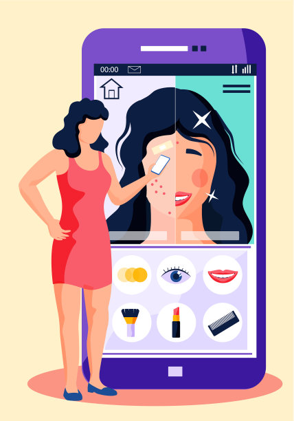 智能手机屏幕与现代女性应用图片下载