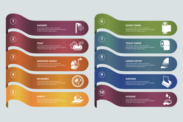 信息图卫生模板图标在不同图片下载