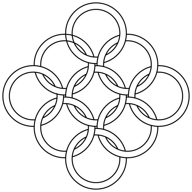 标志图案联锁环链甲图片下载