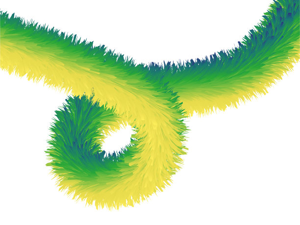 彩色蓬松抽象波浪设计eps图片下载