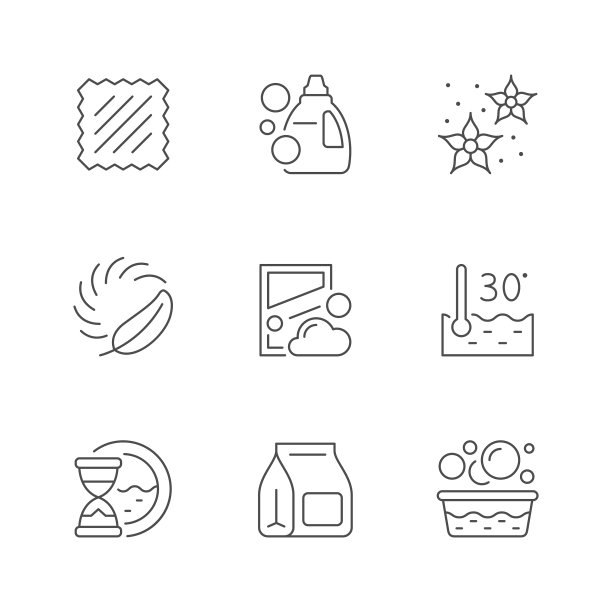 设置线条图标洗衣图片下载