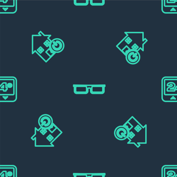 设置线眼镜智能家居和恒温器图片下载