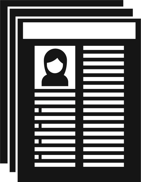 实习生简历图标简单风格图片下载