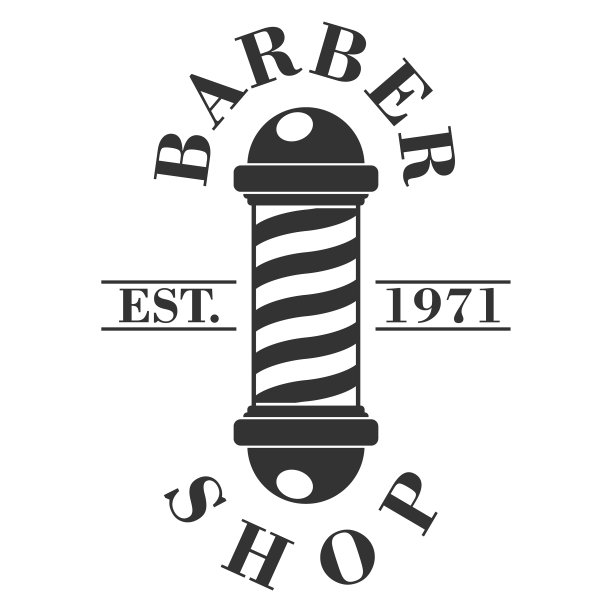 理发店电线杆美发沙龙的标志图片下载