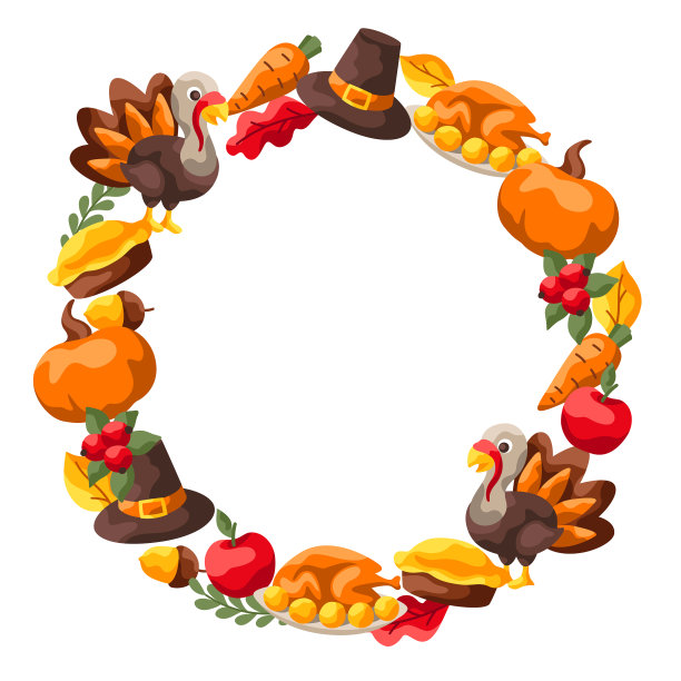 感恩节快乐框架图片下载