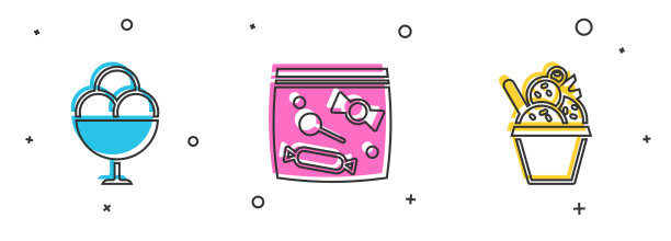 把冰淇淋放在碗糖果包装糖果糖果图片下载