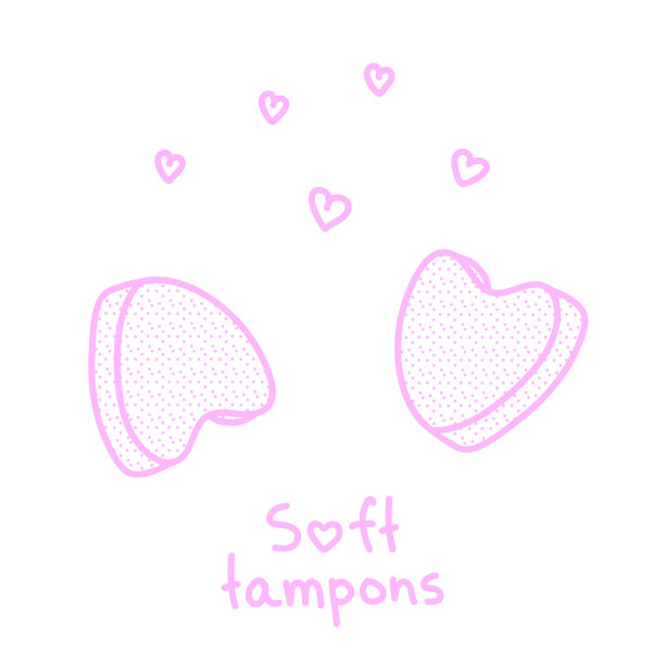 两个柔软的女性月经卫生棉条图片下载