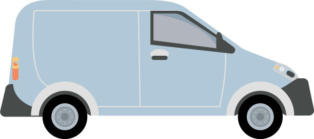 白色货车运输车辆孤立图标图片下载