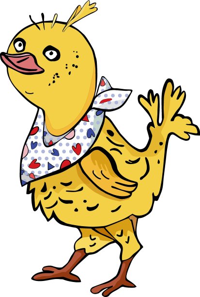 矢量图的鸡孤立在白色背景图片下载