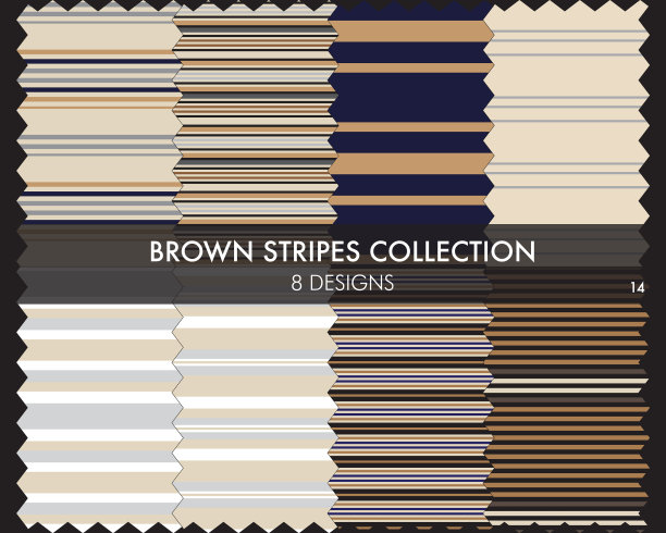 棕色条纹无缝图案系列图片下载