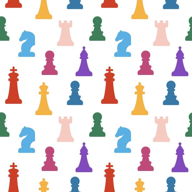 彩棋无缝图案图片下载