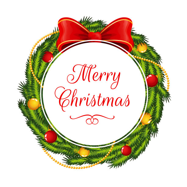 圈上圣诞快乐的文字和细节图片下载