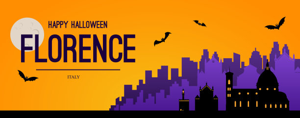 佛罗伦萨意大利万圣节节日背景图片下载