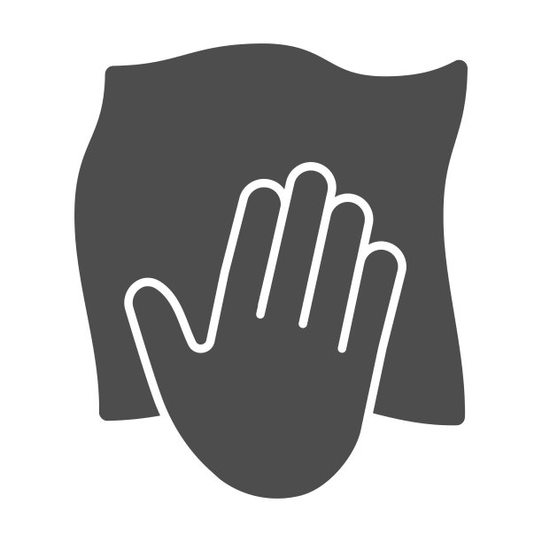 手用清洁餐巾固体图标清洁图片下载