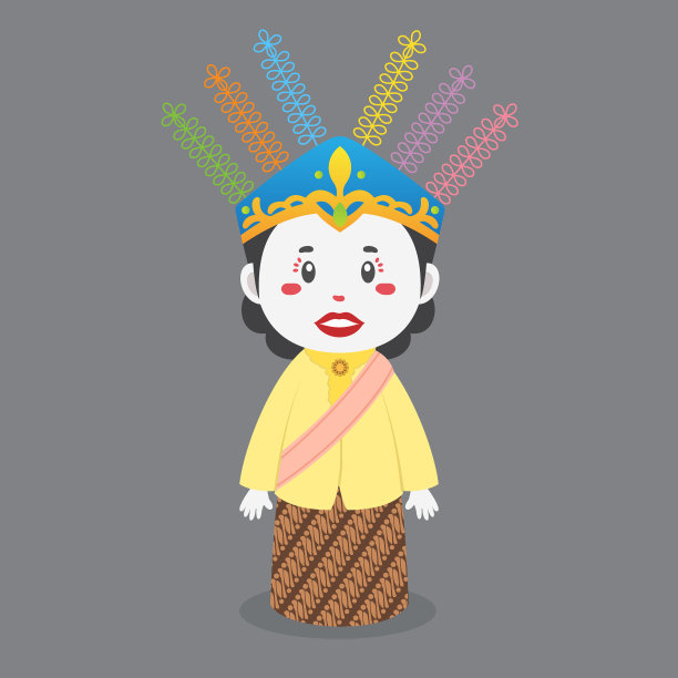 Ondel Ondel雅加达传统木偶图片下载