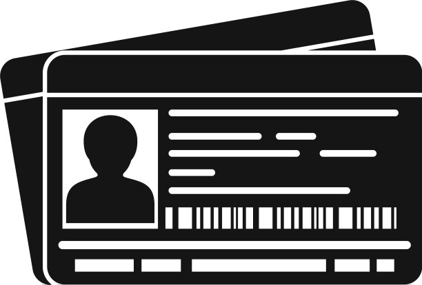 身份证护照卡图标样式简单图片下载