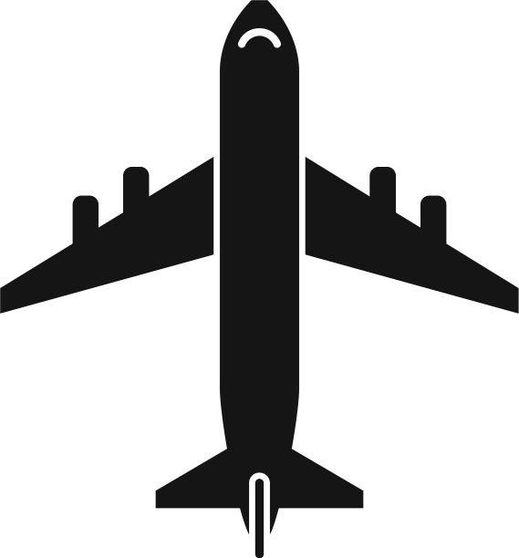 飞机图标简约风格图片下载