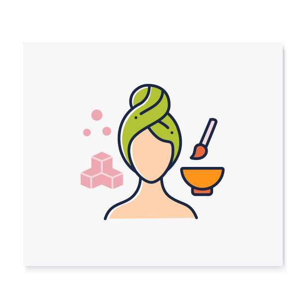 去角质面部磨砂颜色图标图片下载