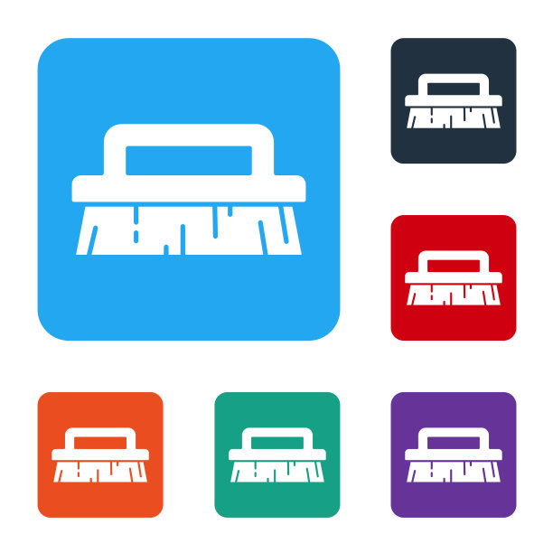 白色刷清洗图标隔离在白色图片下载