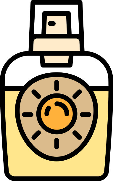 新的防晒喷雾图标轮廓风格图片下载