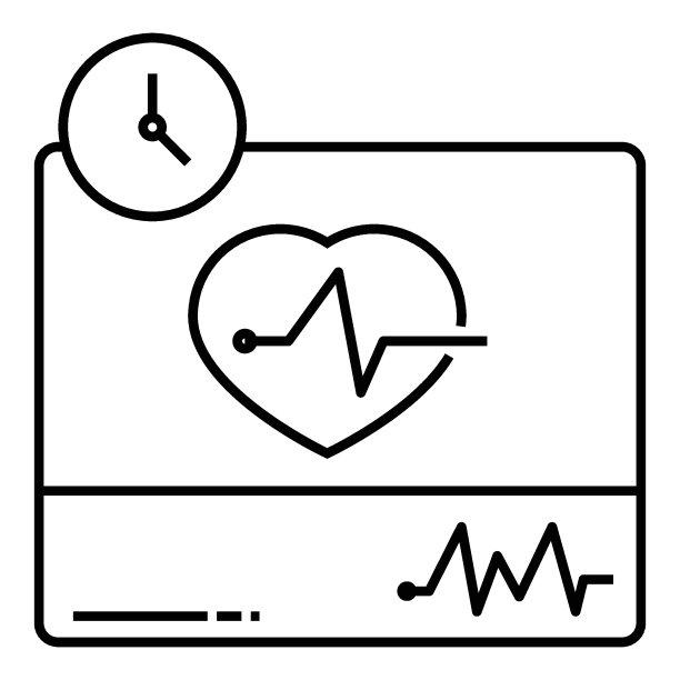 不引人注目的实时患者数据监测概念矢量图标设计图片下载