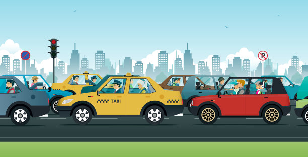 城市里的交通堵塞图片下载