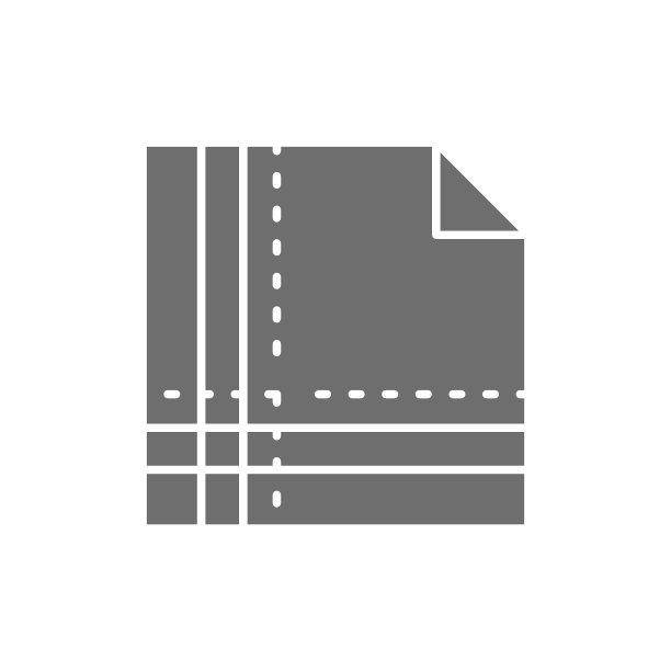 布餐巾折叠成方形灰色图标。图片下载