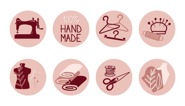 社交媒体故事的一组重点封面图片下载