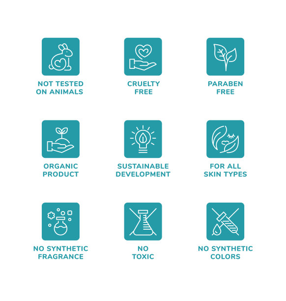 设置图标为自然和有机化妆品图片下载