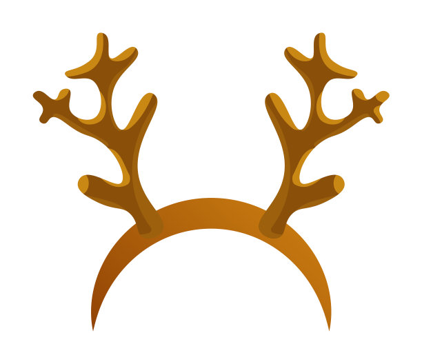 圣诞驯鹿头带被孤立图片下载