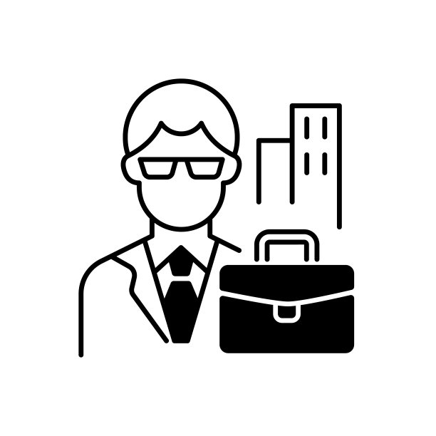 白领黑色线形图标图片下载