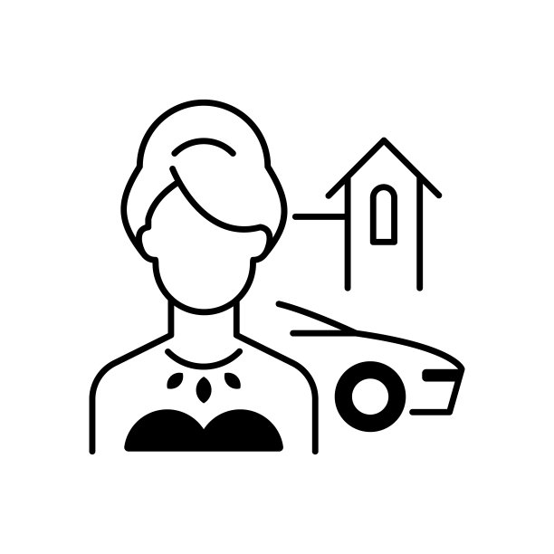 上层阶级黑色线性图标图片下载