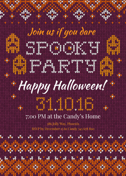 手工编织的万圣节背景图案图片下载