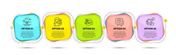 女性猎头朋友聊天和销售图标集图片下载