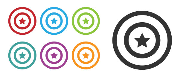 美国黑人星盾图标孤立在白色图片下载