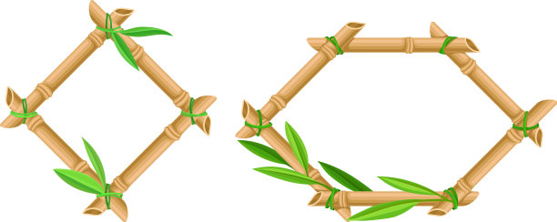 用竹条装饰的框架图片下载