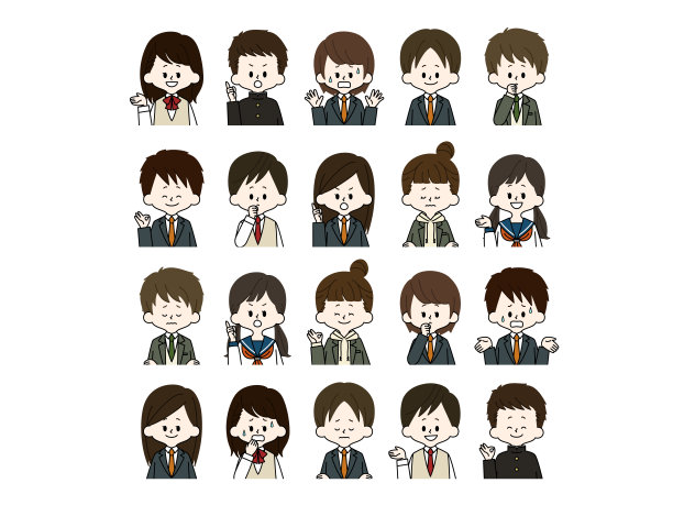 学生面部表情集图片下载