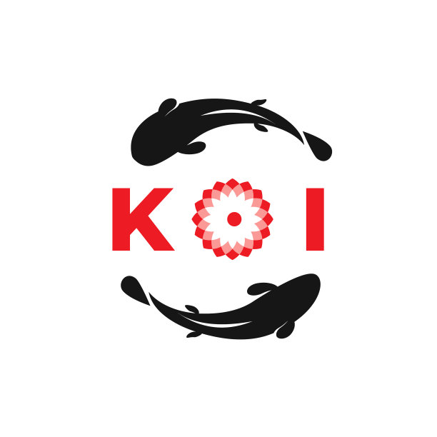 日本锦鲤标志模板锦鲤鱼标志好运图片下载