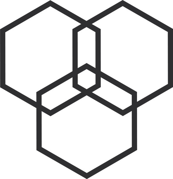 六边形标志-透视几何抽象蜂巢图片下载