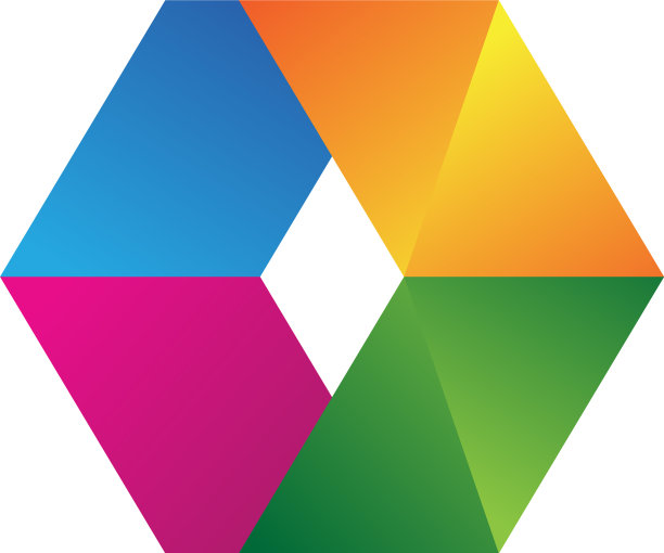 六边形标志-透视几何抽象蜂巢图片下载