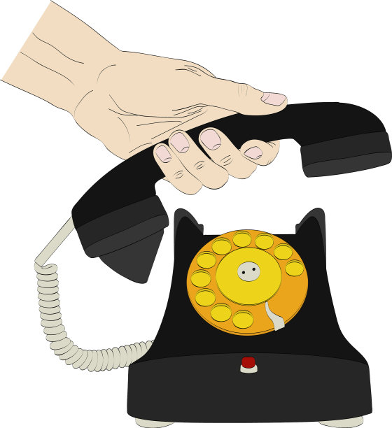 孤立剪影手握手机旧图片下载