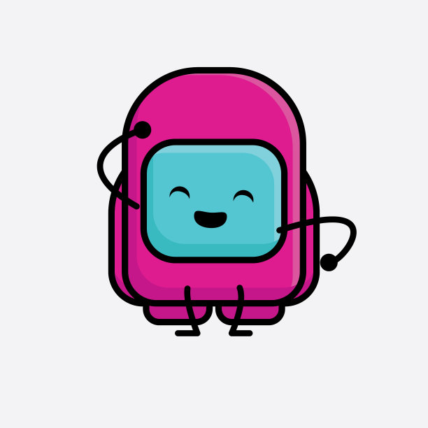 可爱的粉红色宇航员角色图片下载