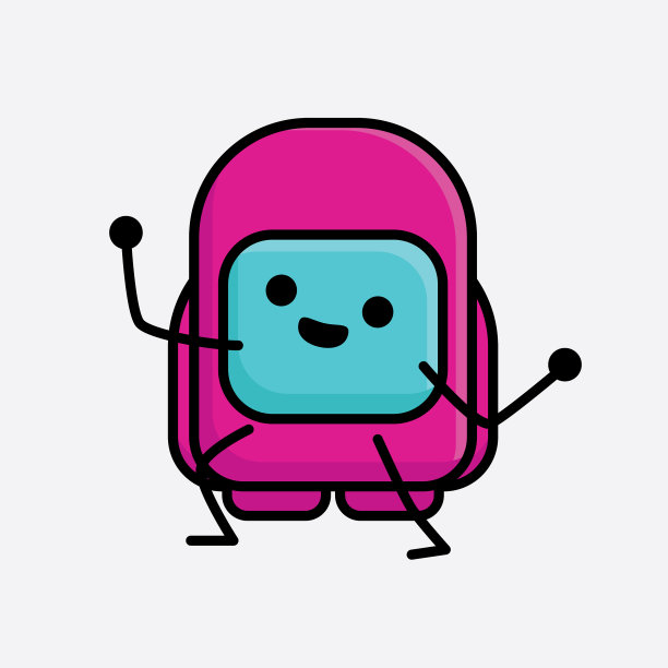 可爱的粉红色宇航员角色图片下载