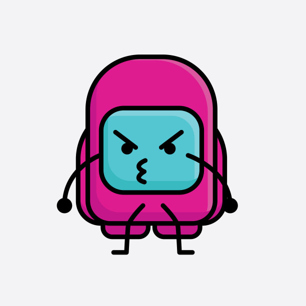 可爱的粉红色宇航员角色图片下载