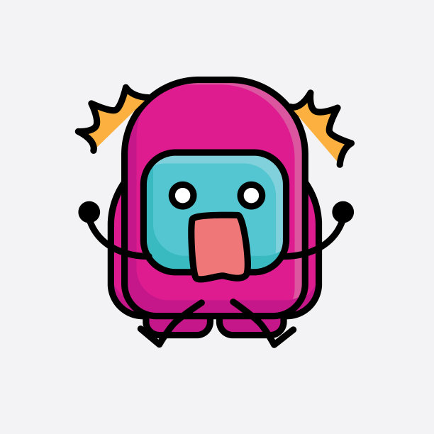 可爱的粉红色宇航员角色图片下载