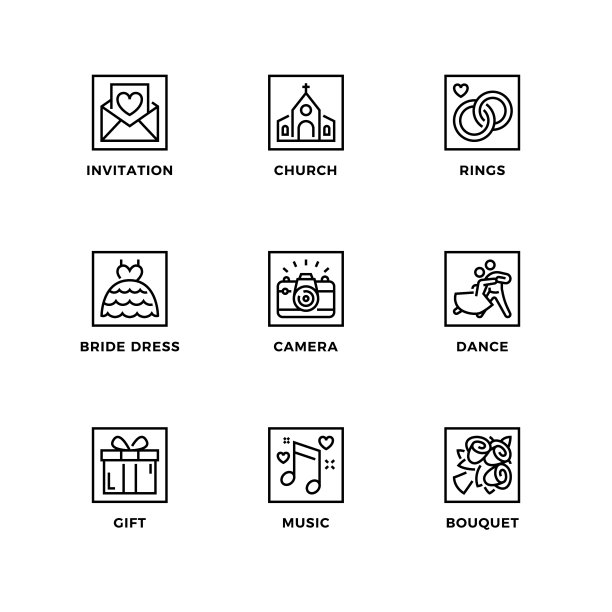 为婚礼设置图标图片下载