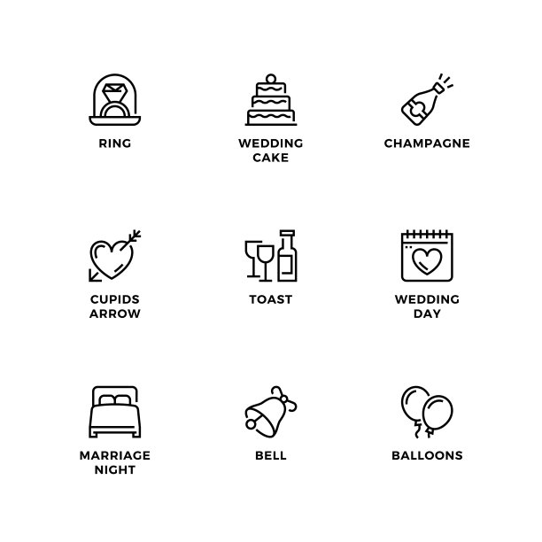 为婚礼设置图标图片下载