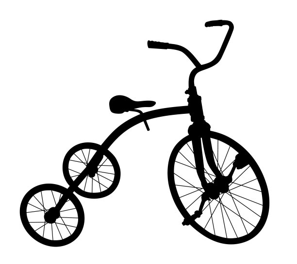 轮廓的儿童自行车图片下载